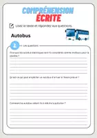 Aperçu - Feuilles d'exercices - Compréhension écrite – Autobus + corrigés - Page 3