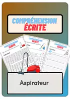 Aperçu - Feuilles d'exercices - Compréhension écrite – Aspirateur + corrigés - Page de couverture