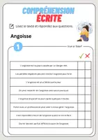 Aperçu - Feuilles d'exercices - Compréhension écrite – Angoisse + corrigés - Page 2