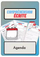 Aperçu - Feuilles d'exercices - Compréhension écrite – Agenda + corrigés - Page de couverture