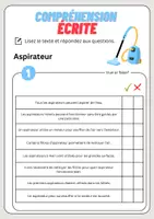 Aperçu - Feuilles d'exercices - Compréhension écrite – Aspirateur + corrigés - Page 2
