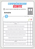 Aperçu - Feuilles d'exercices - Compréhension écrite – Armoire + corrigés - Page 2