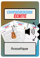 Aperçu - Feuilles d'exercices - Compréhension écrite – Acoustique + corrigés - Page de couverture