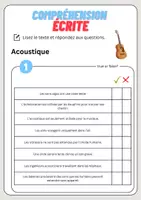 Aperçu - Feuilles d'exercices - Compréhension écrite – Acoustique + corrigés - Page 2