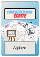 Aperçu - Feuilles d'exercices - Compréhension écrite – Algèbre + corrigés - Page de couverture