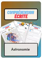 Aperçu - Feuilles d'exercices - Compréhension écrite – Astronomie + corrigés - Page de couverture