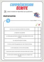 Aperçu - Feuilles d'exercices - Compréhension écrite – Astronomie + corrigés - Page 2