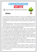 Aperçu - Feuilles d'exercices - Compréhension écrite – Arbre + corrigés - Page 1