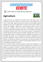 Aperçu - Feuilles d'exercices - Compréhension écrite – Agriculture + corrigés - Page 1