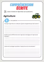 Aperçu - Feuilles d'exercices - Compréhension écrite – Agriculture + corrigés - Page 3