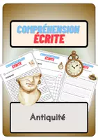 Aperçu - Feuilles d'exercices - Compréhension écrite – Antiquité + corrigés - Page de couverture