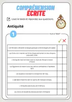 Aperçu - Feuilles d'exercices - Compréhension écrite – Antiquité + corrigés - Page 2