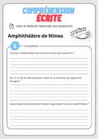 Aperçu - Feuilles d'exercices - Compréhension écrite – Amphithéâtre de Nîmes + corrigés - Page 3