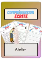 Aperçu - Feuilles d'exercices - Compréhension écrite – Atelier + corrigés - Page de couverture