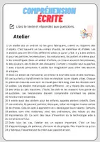 Aperçu - Feuilles d'exercices - Compréhension écrite – Atelier + corrigés - Page 1