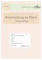 Vorschau - Poster - Rückmeldung an Eltern - Deckblatt