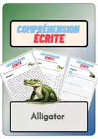 Aperçu - Feuilles d'exercices - Compréhension écrite – Alligator + corrigés - Page de couverture