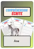 Aperçu - Feuilles d'exercices - Compréhension écrite – Ane + corrigés - Page de couverture
