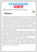 Aperçu - Feuilles d'exercices - Compréhension écrite – Albatros + corrigés - Page 1