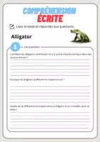Aperçu - Feuilles d'exercices - Compréhension écrite – Alligator + corrigés - Page 3