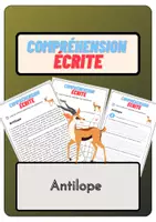 Aperçu - Feuilles d'exercices - Compréhension écrite – Antilope + corrigés - Page de couverture