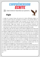 Aperçu - Feuilles d'exercices - Compréhension écrite – Aigle + corrigés - Page 1