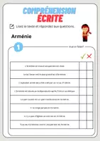 Aperçu - Feuilles d'exercices - Compréhension écrite – Arménie + corrigés - Page 2
