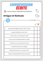 Aperçu - Feuilles d'exercices - Compréhension écrite – Antigua-et-Barbuda + corrigés - Page 2