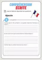 Aperçu - Feuilles d'exercices - Compréhension écrite – Ajaccio + corrigés - Page 3