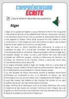 Aperçu - Feuilles d'exercices - Compréhension écrite – Alger + corrigés - Page 1