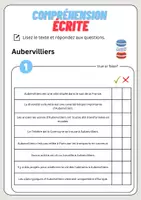 Aperçu - Feuilles d'exercices - Compréhension écrite – Aubervilliers + corrigés - Page 2