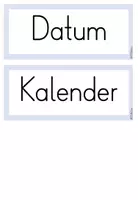 Vorschau - Poster - Tafelkalender - Kalender für die Grundschule (blau) - Seite 1