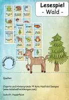 Vorschau - Spiele - Lesespiel Wald - Klasse 2 / 3 - Deckblatt