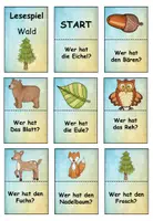 Vorschau - Spiele - Lesespiel Wald - Klasse 2 / 3 - Seite 1