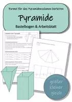 Vorschau - Arbeitsblätter - Volumen Pyramide herleiten - mathematisches Experiment mit Arbeitsblatt - Deckblatt