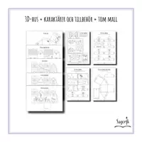 förhandsvisning - 3D-pyssel Camping Semesterby - försättsblad