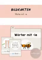 Vorschau - Bildkarten - Bildkarten: Wörter mit ie (Buchstabeneinführung) - Deckblatt