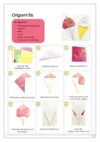 Vorschau - Mal- und Bastelvorlagen - Origami Eis basteln Sommer - WG Fensterdeko - Seite 1