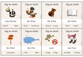 Vorschau - Spiele - Sag es nicht! - Ähnliche Wörter - Seite 1