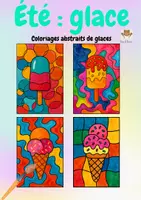 Aperçu - Matériel pour travaux manuels / dessin - Coloriages d’été – Glaces rigolotes et créatives à colorier - Page de couverture
