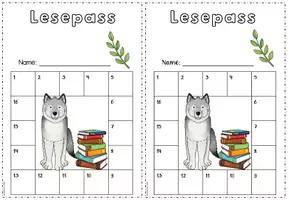 Vorschau - Mal- und Bastelvorlagen - Lesepass und Urkunde Grundschule | Klassentier Wolf / Wolfklasse - Seite 3