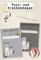 Vorschau - Bildkarten - Post- und Krankenmappe Grundschule | Klassentier Wolf / Wolfklasse - Deckblatt
