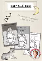 Vorschau - Mal- und Bastelvorlagen - Zahnpass Grundschule | Klassentier Wolf / Wolfklasse - Deckblatt