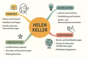 Vorschau - Arbeitsblätter - Lernposter + Arbeitsblätter zum Thema "Helen Keller" + Lösung & MP3 + Mindmap + Infografik - Seite 3