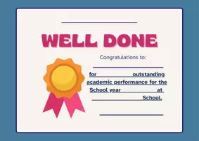 Προεπισκόπηση - Flashcards - Well Done Certificate (editable) - Σελίδα 1