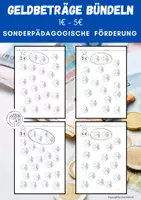 Vorschau - Arbeitsblätter - Geldbeträge bündeln, 1-5 Euro - Deckblatt