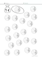 Vorschau - Arbeitsblätter - Geldbeträge bündeln, 1-5 Euro - Seite 2