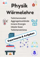 Vorschau - Arbeitsblätter - Physik Wärmelehre - Aufgaben & Experimente - Teilchenmodel Aggregatzustände - Deckblatt