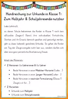 Vorschau - Fördermaterial/Inklusion - Vorlage Urkunde Klasse 1 zum Halbjahr & Schuljahresende SILBENSCHRIFT - Seite 1