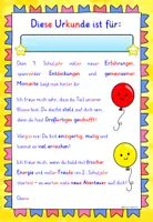 Vorschau - Fördermaterial/Inklusion - Vorlage Urkunde Klasse 1 zum Halbjahr & Schuljahresende SILBENSCHRIFT - Seite 3